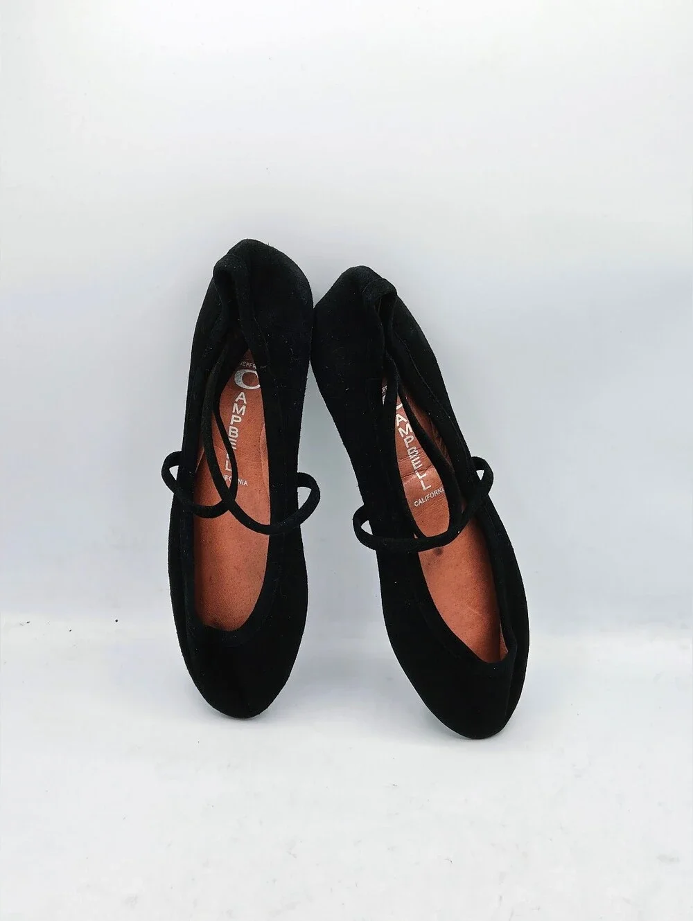 Jeffrey Campbell XSTER Black Suede Ballet Flats Cross Strap Mary Jane Womens 7.5 - Picture 6 of 16